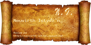 Neuvirth István névjegykártya